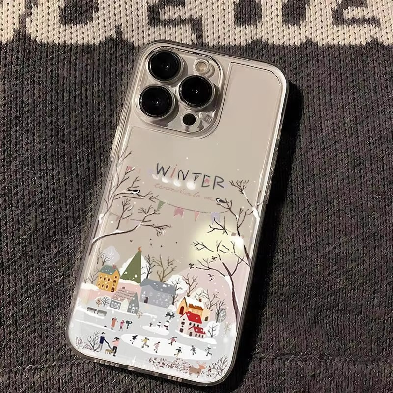 Phone Cases Galaxy A16 5G - غطاء هاتف شتوي جميل بتصميم الثلج