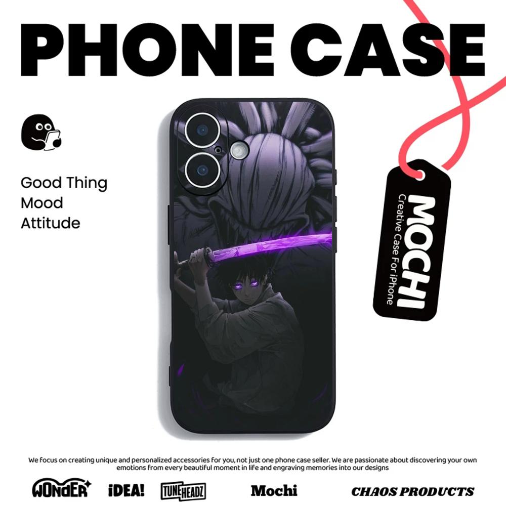 Phone Cases Jujutsu Kaisen - غطاء هاتف ناعم أسود مقاوم للصدمات