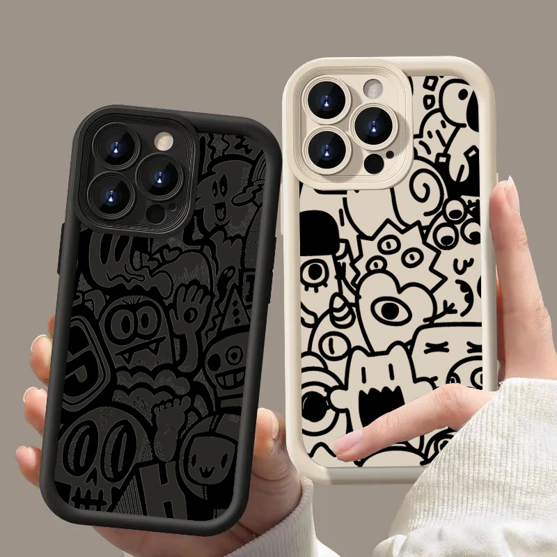 غطاء هاتف بتصميم جرافيتي أسود  - مراجعة Phone Cases Xr Iphone وسعره