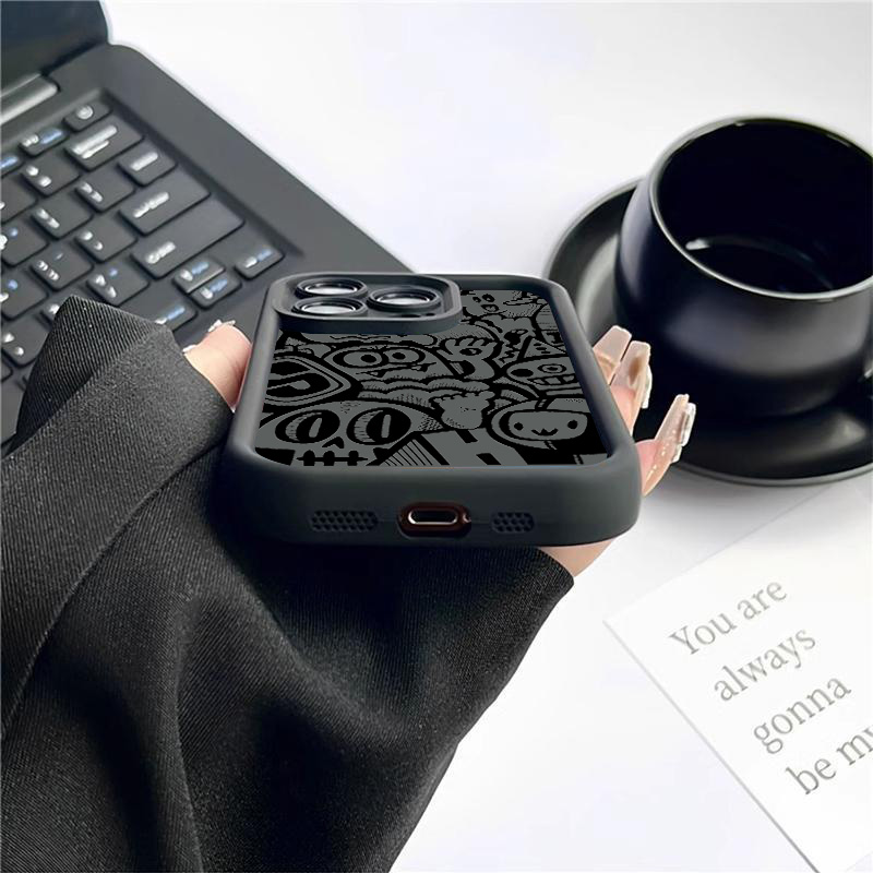 غطاء هاتف بتصميم جرافيتي أسود  - مراجعة Phone Cases Xr Iphone وسعره
